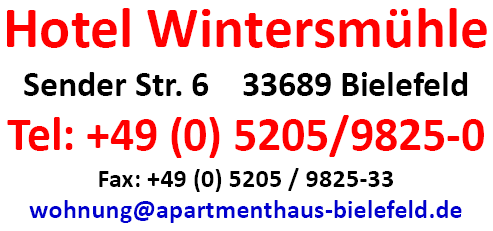 Appartement Bielefeld Buchungskontakt