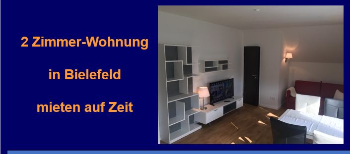2-Zimmer-Apartment in Bielefeld preiswert auf Zeit mieten